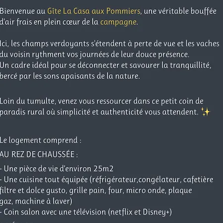 Dom wakacyjny La Casa Aux Pommiers Guilliers